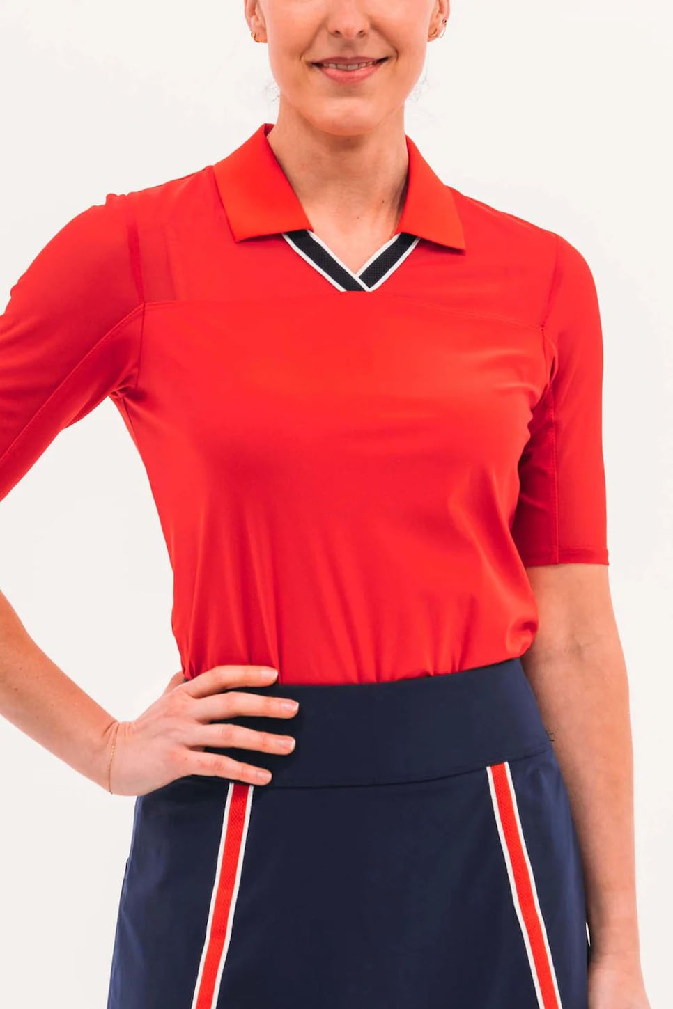 Red white and blue womens online golf clothes